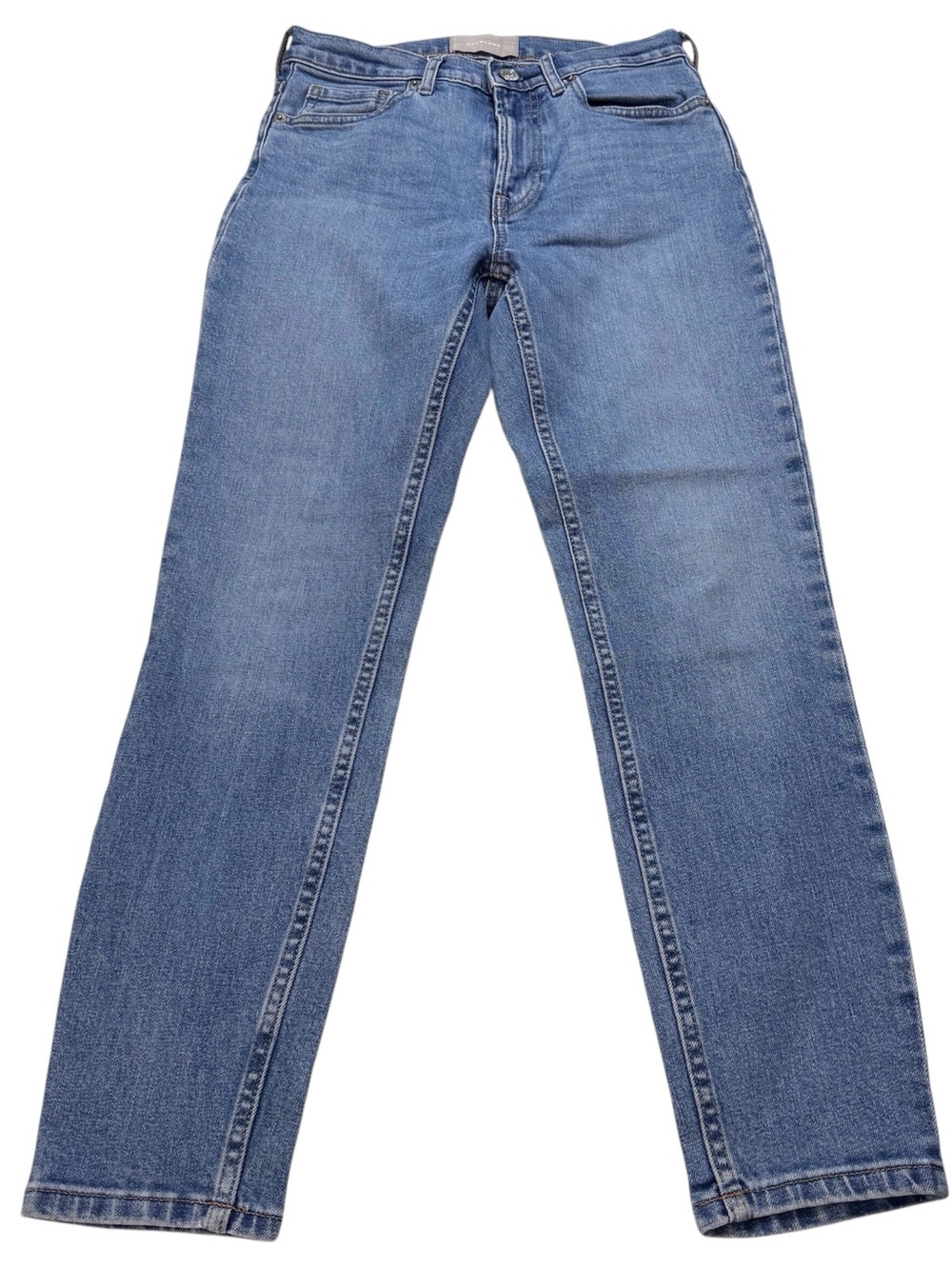 Everlane High Waist Ankle Denim Jeans in Medium Blue Wash
